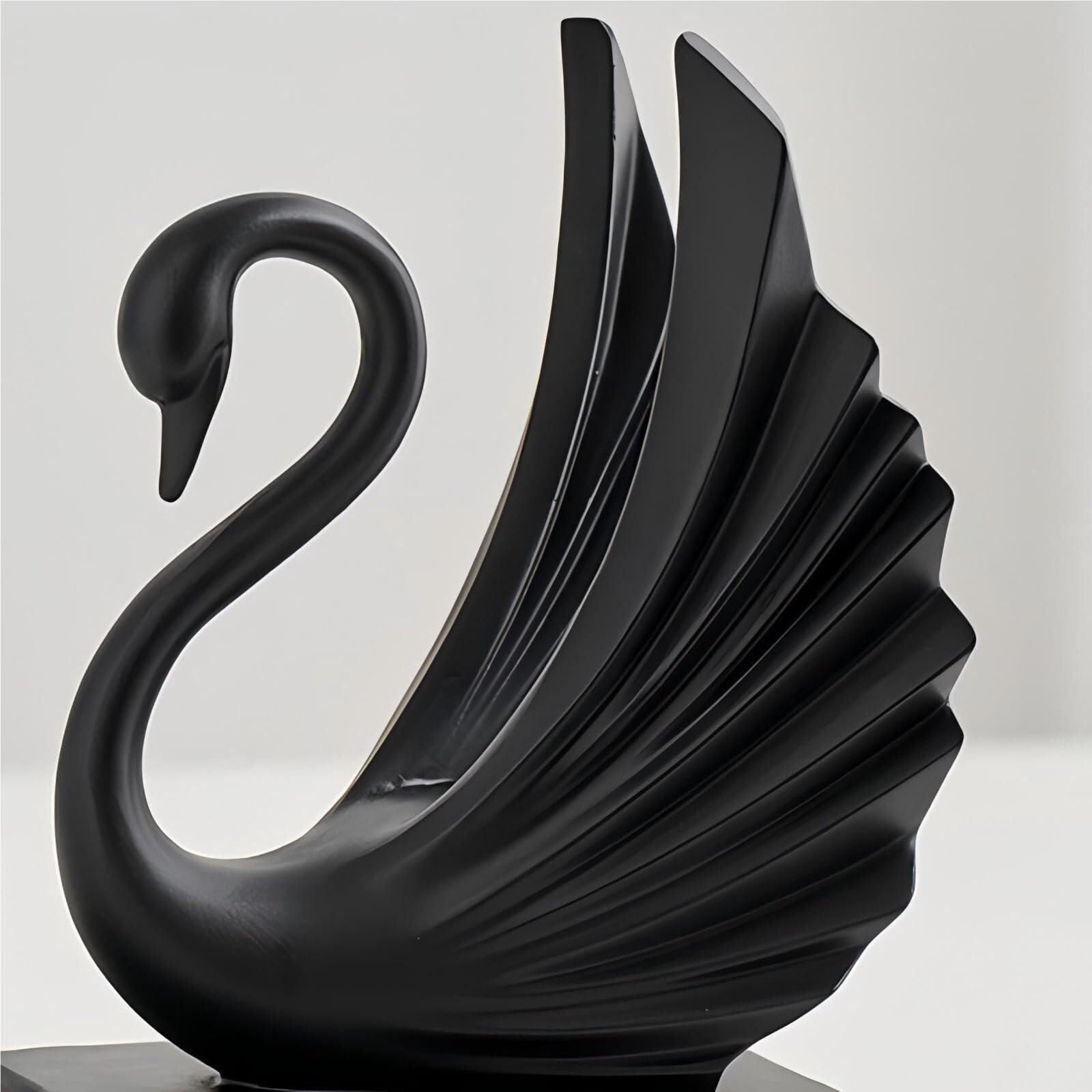 Regalos para Mujeres Decoración Artesanías de Cisne Dorado Lujo Alta Gama Decoración para estanterías(White)