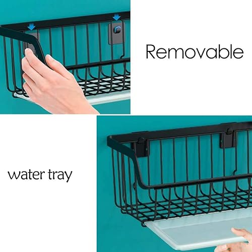 Miniatura 3 de Cesta de almacenamiento de alambre  Estante de pared colgante apilable  Organización de frutas y verduras  Armario de despensa  Contenedor de metal