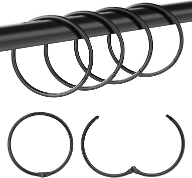30Pcs Shower Curtain Hooks,Metal Round Shower Curtain Hooks Roman Rings