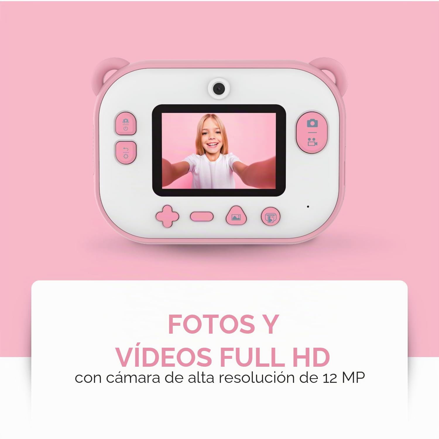 MyFirst Camera Insta 2 Azul. Cámara Digital HD con impresión instantánea, cámara Frontal y Selfie para niño y niña
