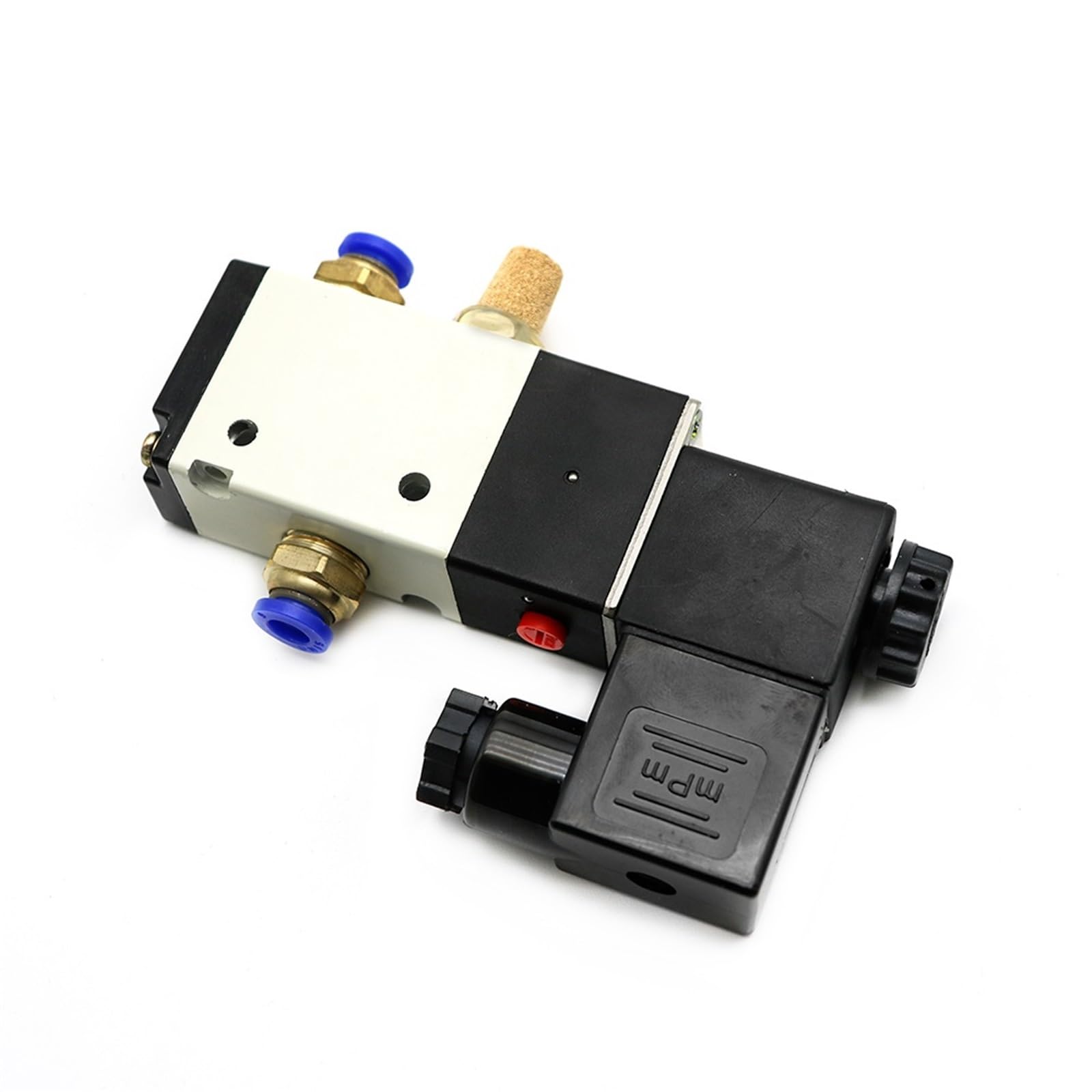 Válvula solenoide neumática 3V210-08 DC12V DC24V AC110V AC220V 3 vías 2 posiciones válvula de control direccional de aire válvula de gas (3v210-08 W 4mm, CA 110V)