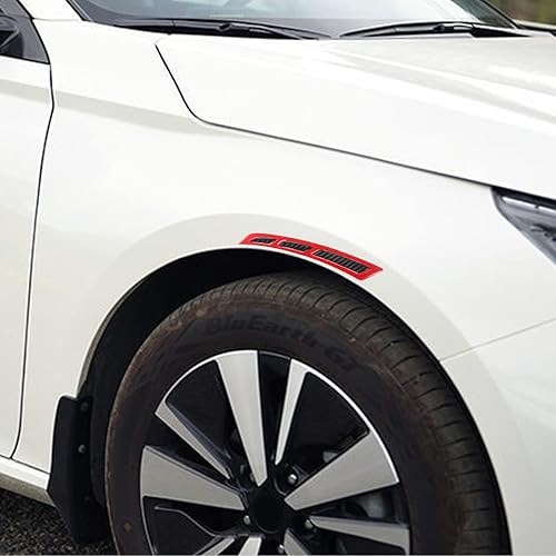 Miniatura 3 de 2 calcomanías reflectantes de seguridad para automóvil, fibra de carbono, advertencia de seguridad para cejas, tiras anticolisión, protección contra