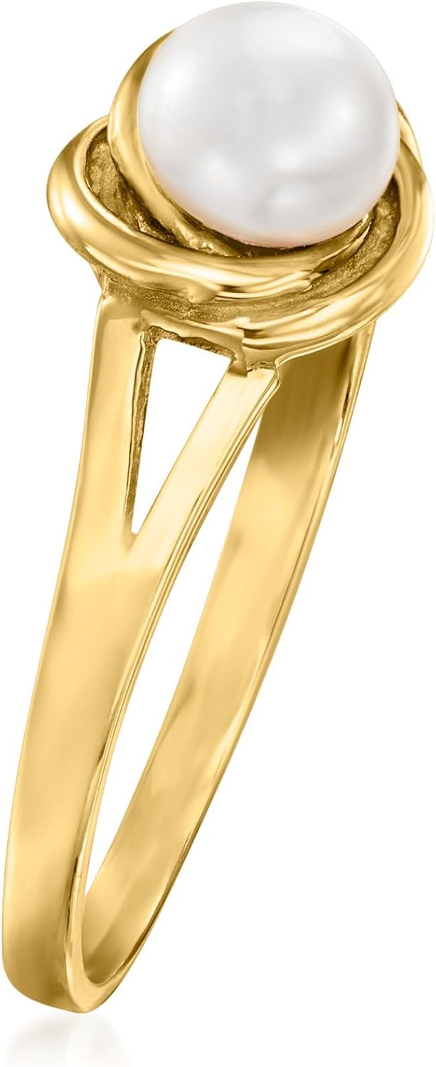 Pure Collection by Ross-Simons 4.5-5mm Cultured Pearl Ring in 14kt Yellow Gold