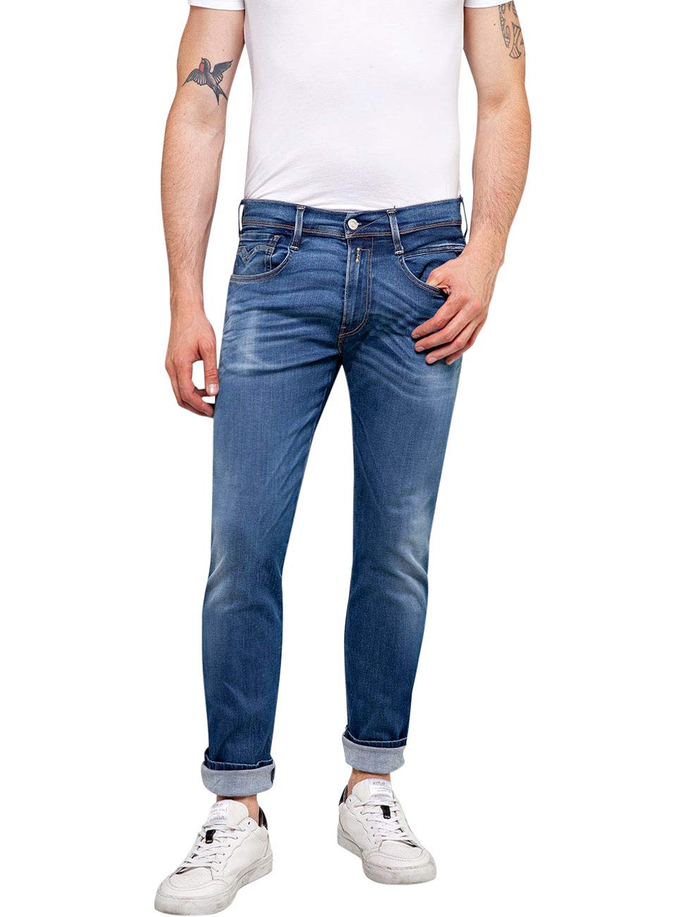 Replay Men's Anbass Slim Jeans Not Applicable, Blue (Medium Blue 9), W31/L34 (Manufacturer Size: 31)