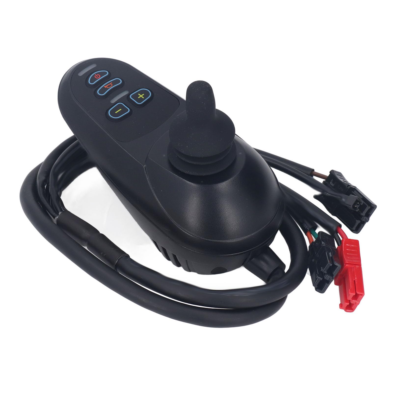 Walfront Controlador de Palanca de Mando para Silla de Ruedas Eléctrica DC24V 45A, Material de Aluminio, Reemplazo de Control Flexible para Silla de Ruedas y Bicicleta con Conector de Freno