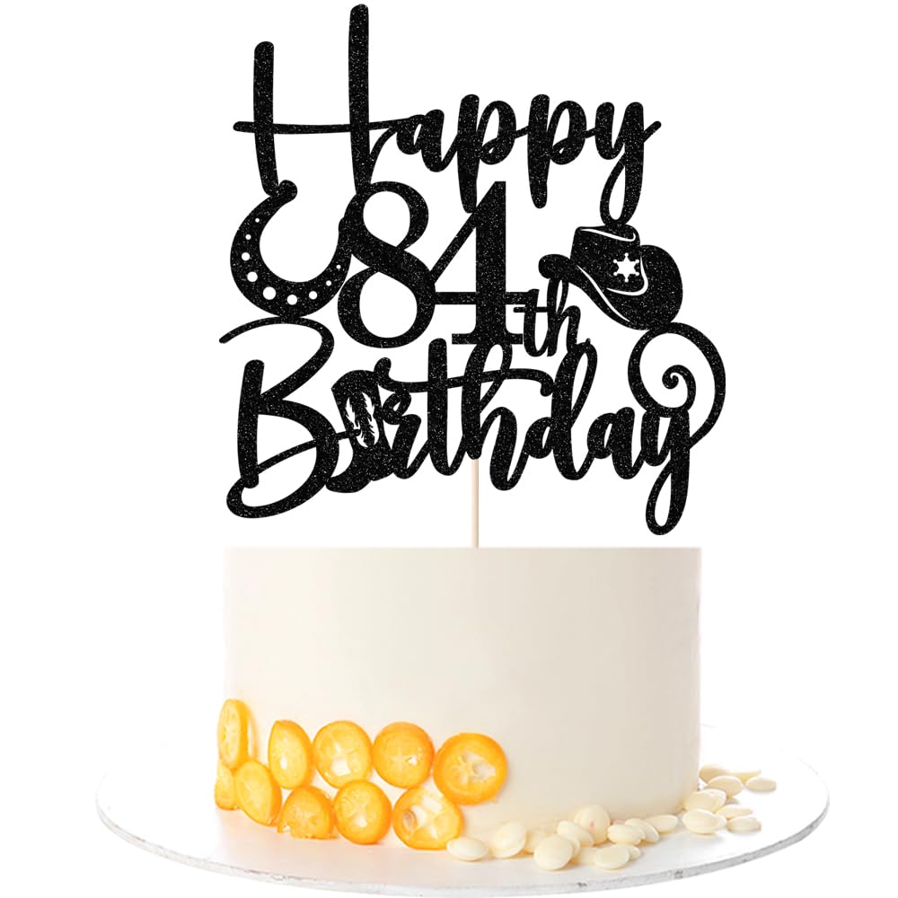 Kaoenla Cowboy Cake Topper-cowboy theme Happy 17th Birthday Decor,17th Birthday/Anniversary Party Decorations (84th) — image 1