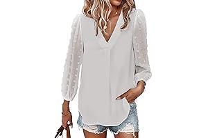 Women's White Long Sleeve Pom Pom Top