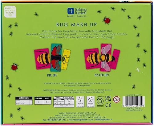 Miniatura 3 de Talking Tables Divertido juego familiar de puré de insectos para niños, diseños inspirados en insectos, mezcla y combina bichos, desafío de