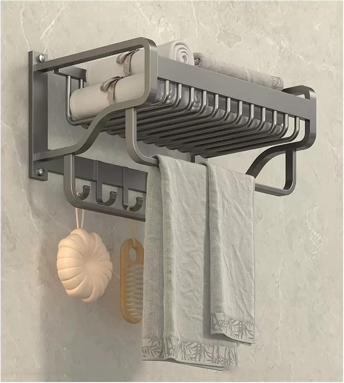 ZALORD Floating Object Shelf Bathroom Wall Shelf Towel Rack