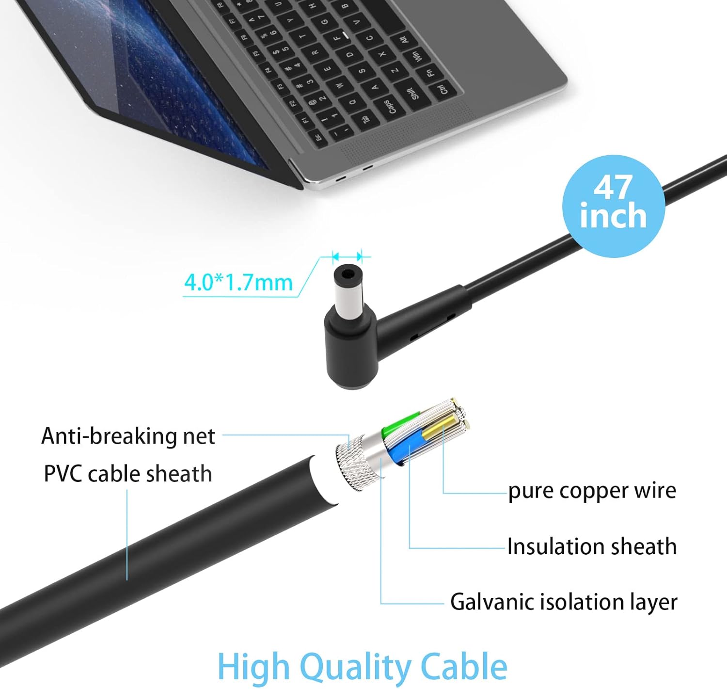65W 45W Laptop Charger Compatible with Lenovo IdeaPad 110 110s 120 120s 130s 320 330 330s 510 510s 710 710s Flex 4 5 6 14 15 1480 1580 Chromebook N22 N23 N42 Yoga 710 720 Winbook 100e AC Power Adapter - Image 3