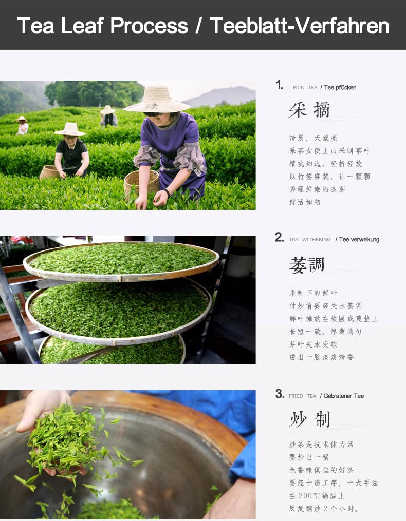 Dragonwell Longjing Tea(Yu Qian),Fresh Dragon Well Green Tea Leaf picked Before Grain Rain Day,Tea Farmer Direct Sale,250g/8.8 oz.,雨前龙井