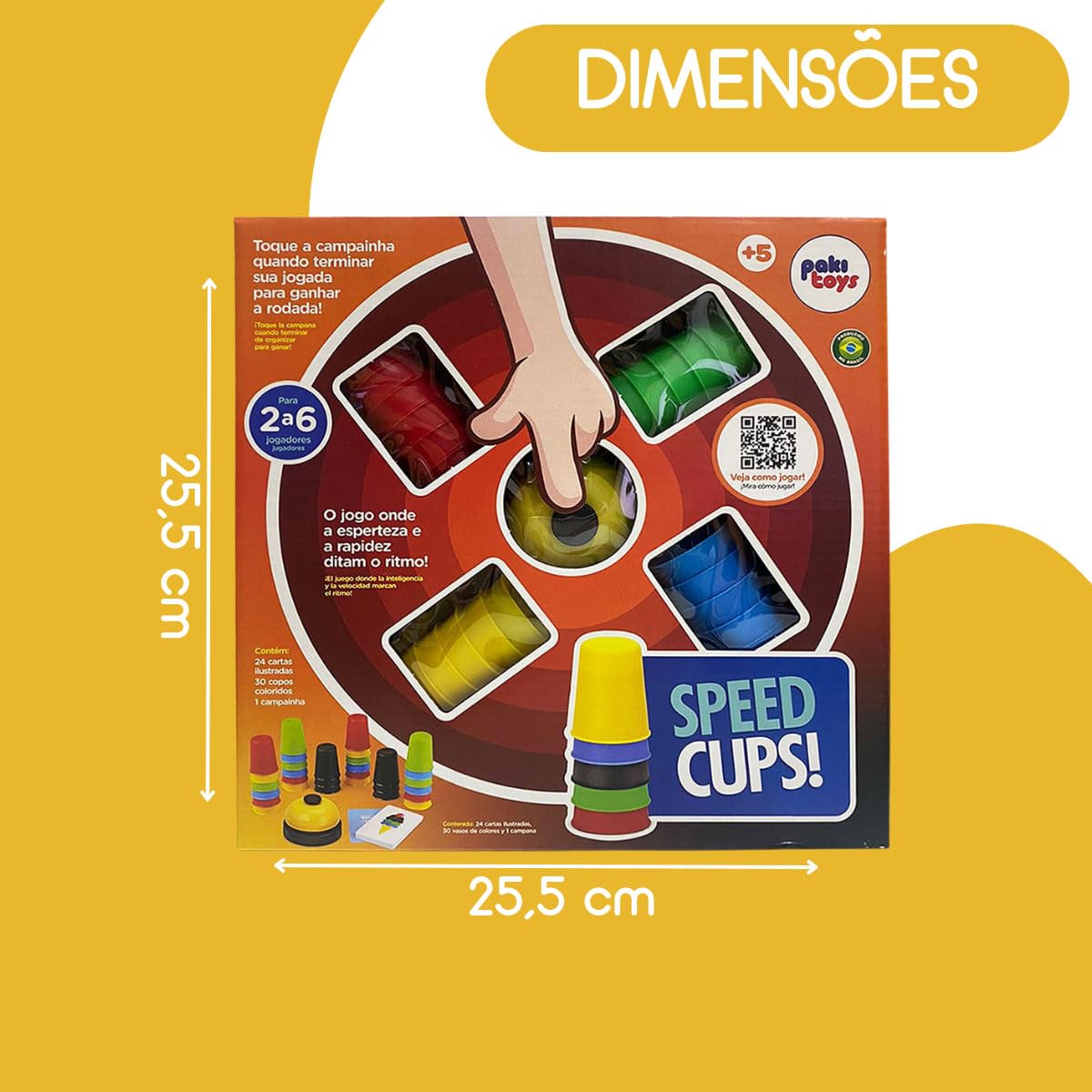 Jogo Speed Cups Paki Toys : Amazon.com.br: Brinquedos e Jogos