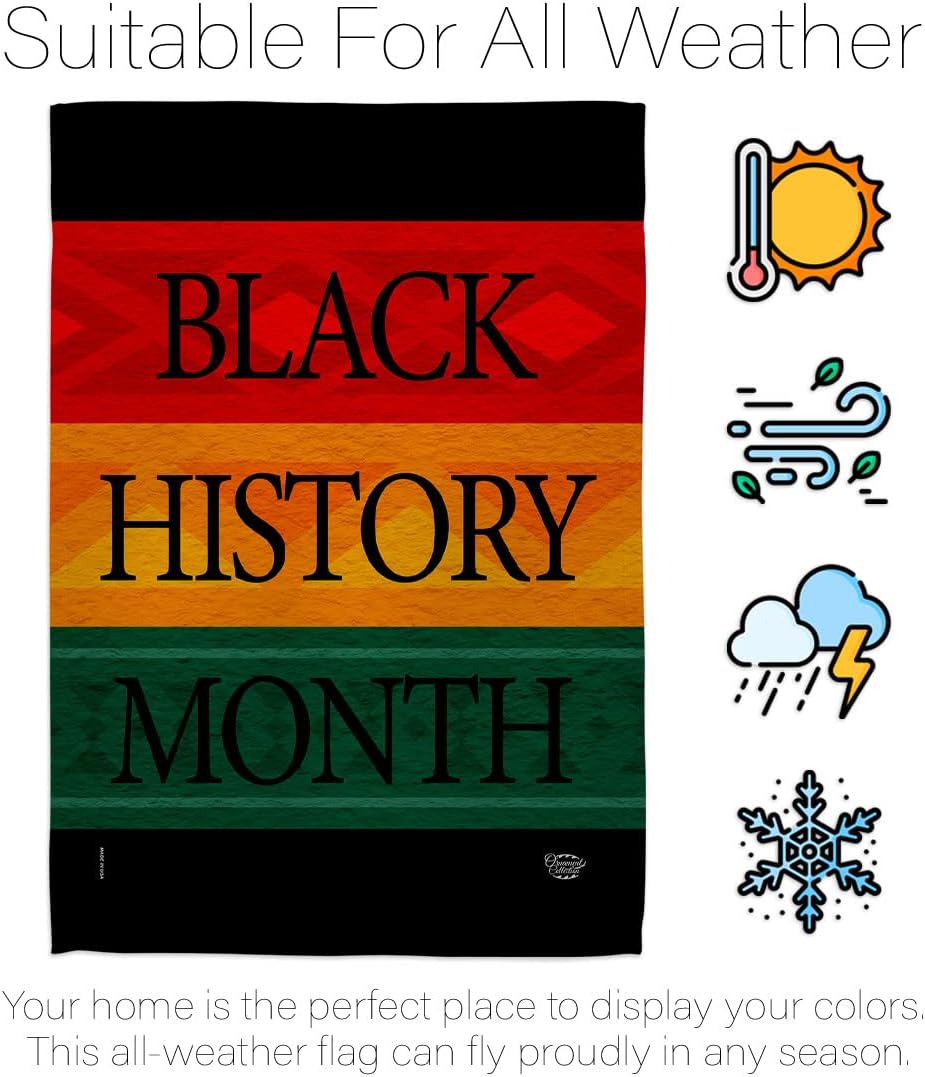 Black History Month Afro Garden Flag Set with Stand Support Cause BLM Anti Racism Justice Revolution Movement Equality Social House Banner Small Yard Gift Double-Sided, Made In USA