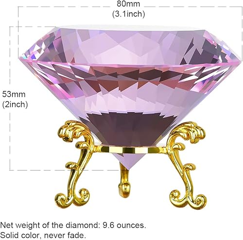 Miniatura 4 de LONGWIN Pisapapeles de diamantes de cristal de 3.150 in (3.1 pulgadas) Backgrand para fotos de uñas, decoración de boda, decoración del hogar con