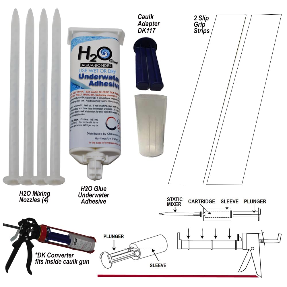 H2O Non Slip Underwater Treads Kit - 2" x 24" (White)