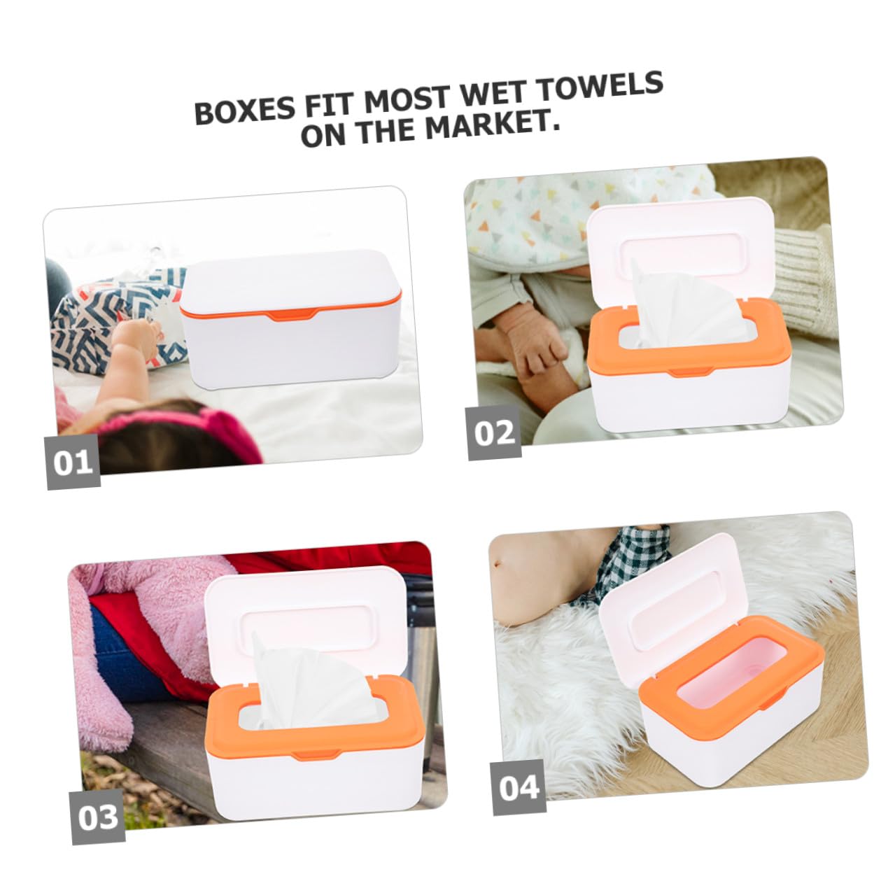 2pcs Wipes Storage Container Tissue Holder for Bathroom Living Room image 4