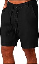 2023 Shorts Men Summer Casual Fashion Cotton Linen Sport Running Pants Jogging Original Solid Color Shorts Loose Comfortable Drawstring Beach Pants Shorts