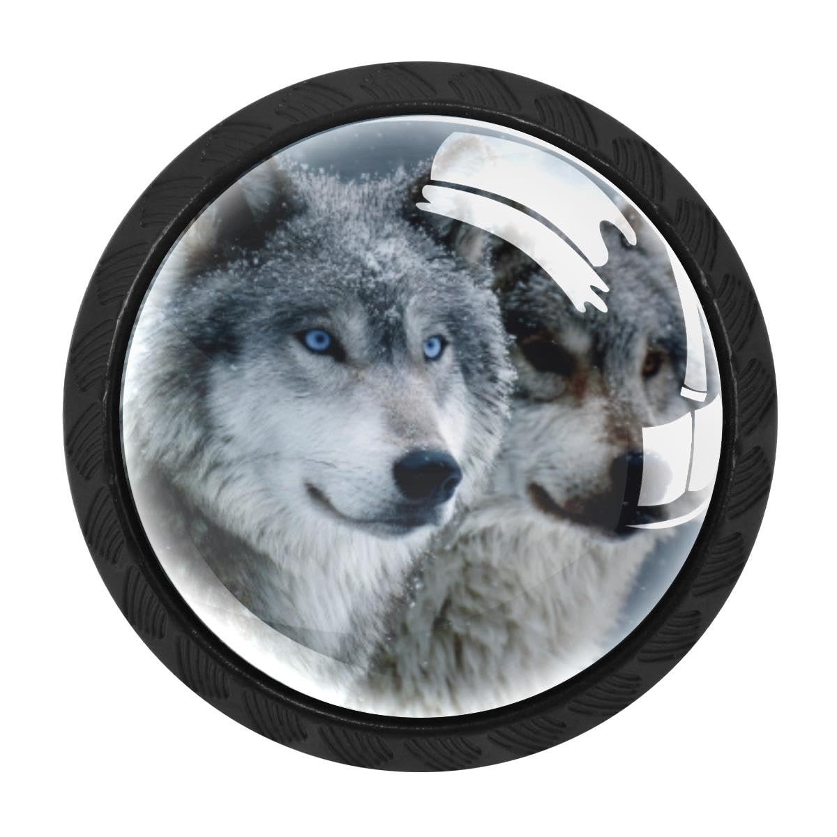 HEOEH 4 PCS Kitchen Cabinet Knobs, Wolf Drawer Knobs Dresser Handles