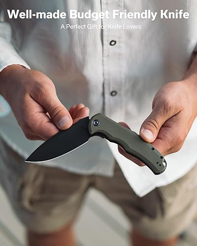 Miniatura 3 de CIVIVI Praxis Navaja de bolsillo C803F Negro, Negro lavado a la piedra, Azul / Patchwork, Verde OD, naranja/fiesta de bloques, Bronceado