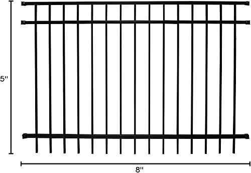 Miniatura 7 de Weatherables Livingston Kit de valla de aluminio  Kit de bricolaje para cercado de patio trasero y jardín, fabricado con aluminio duradero con