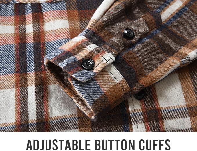 Men's Flannel Shirts Button Down Plaid Shirt Jacket for Men Flannel Shirt Jacket with Pockets - Image 7