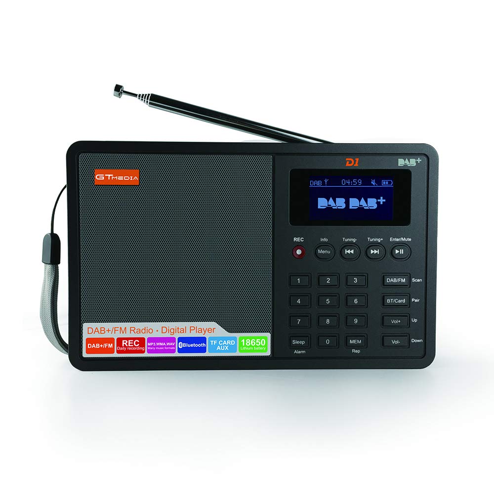 Radio Digitale DAB/DAB+ FM Con Bluetooth - Portatile Ricaricabile, USB/TF, Display LED - Foto 7