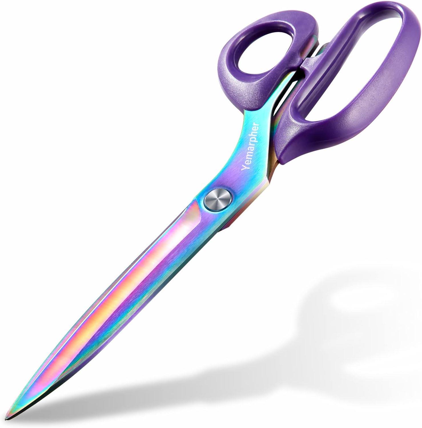 Fabric Scissors, Ultra-Sharp Stainless Steel Sewing Scissors, Professional Titanium Coating Tailor Scissors, Clothing Scissors for Home, 10.5 Inch