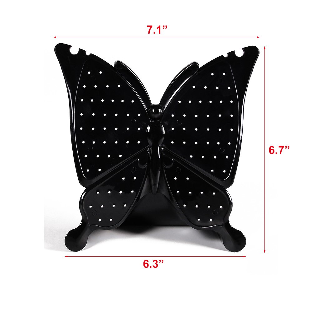E-Meoly Espositore Per Orecchini In Acrilico Nero, Confezione Da 10 Pezzi, Mini A L - Per Negozio O Casa - 3