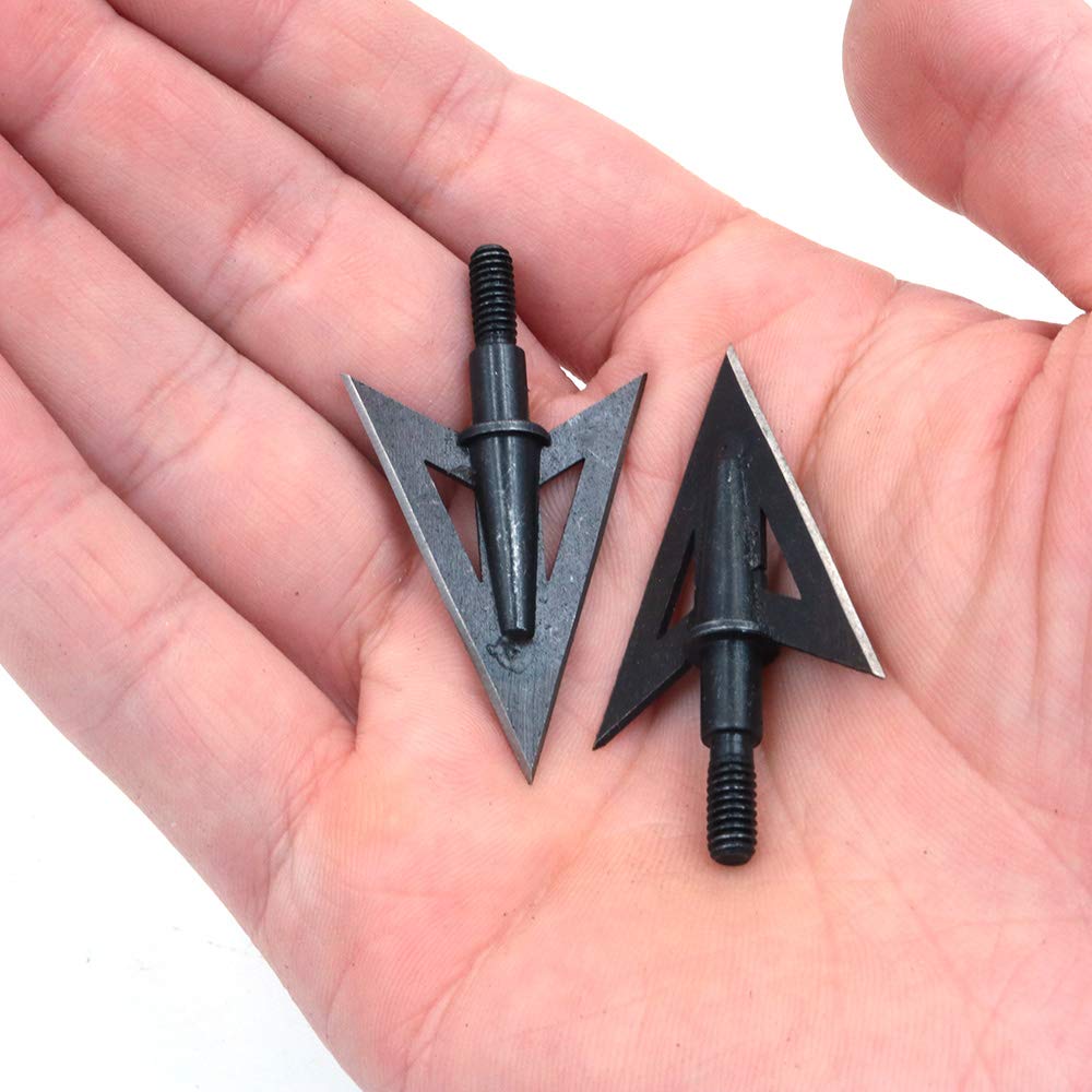 Namvo 6 pièces Flèche de Poisson en Acier Inoxydable Broadheads 100 Grain Tir à l'Arc Chasse Plein Air
