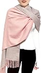 Woogwin Écharpe en cachemire d'hiver Châles Pashmina de laine pour femmes longue chaleur Épaisseur réversible écharpes