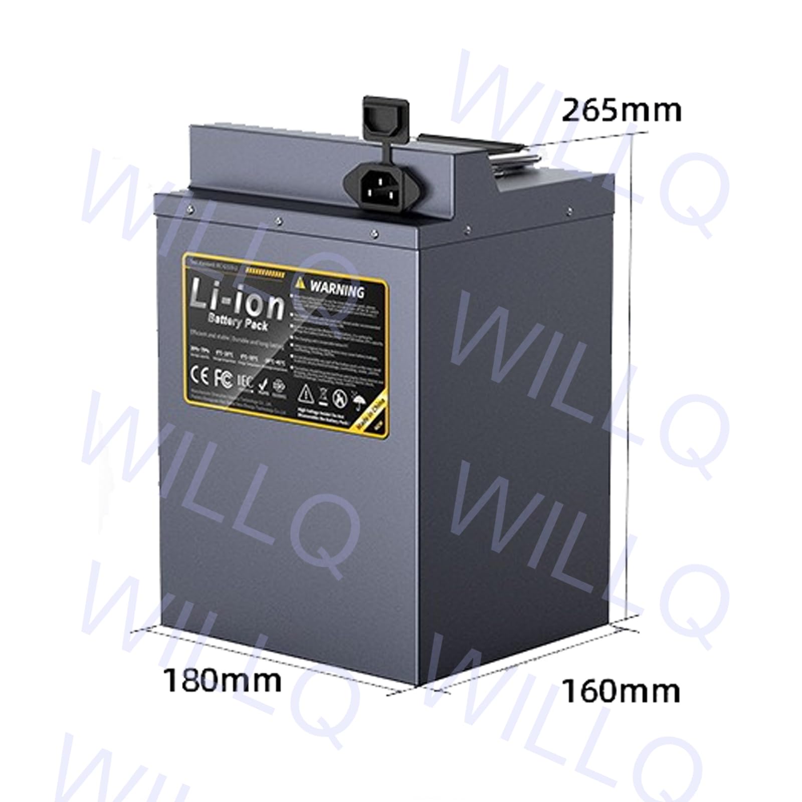 Batteria al litio sostitutiva da 60 V per triciclo, ciclomotore o golf cart | Batteria di riserva per moto, ricaricabile, rimovibile, ad alta capacità, con BMS intelligente