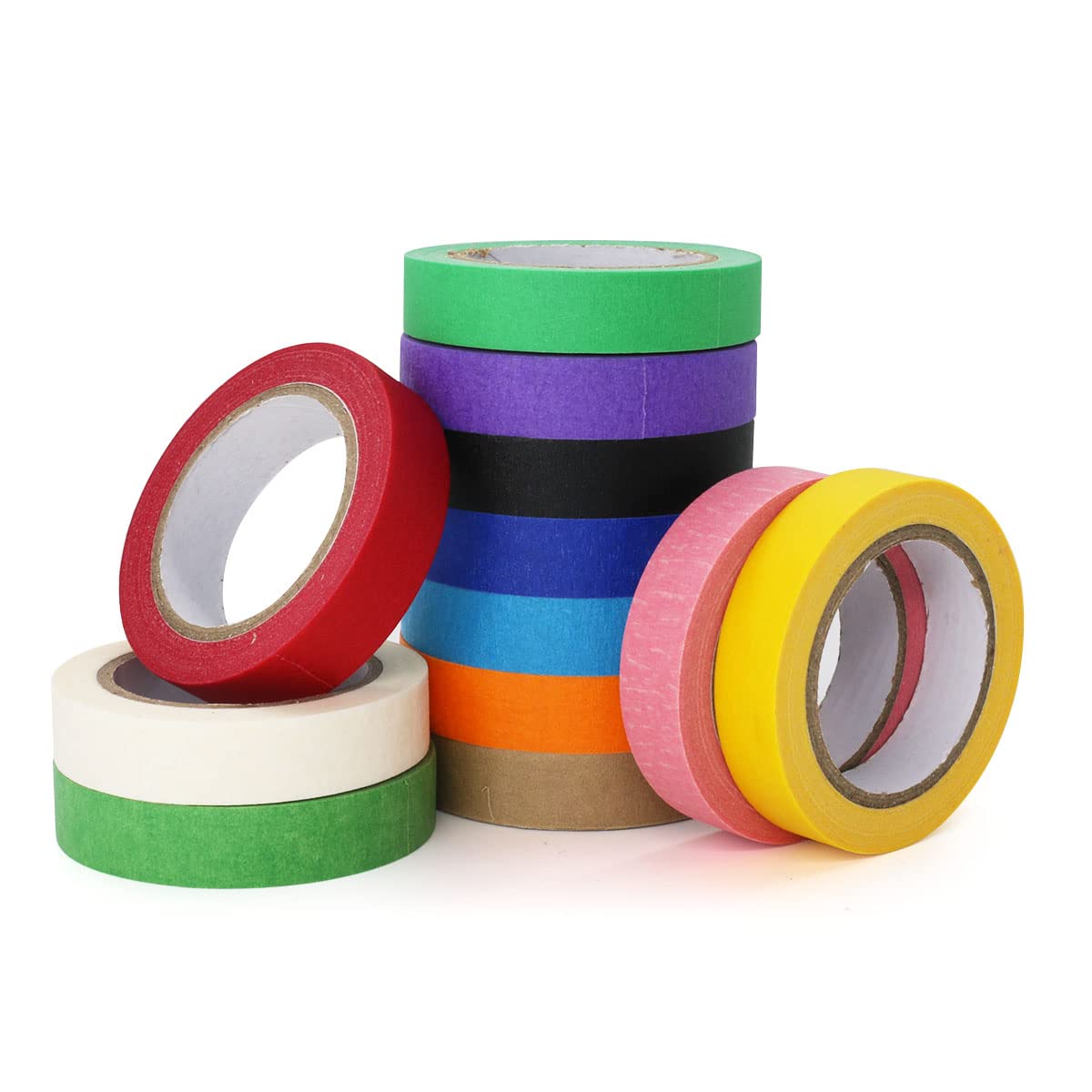 Colored Masking Tapes, Thin Rainbow Labelling Masking Tape Supplies Kit