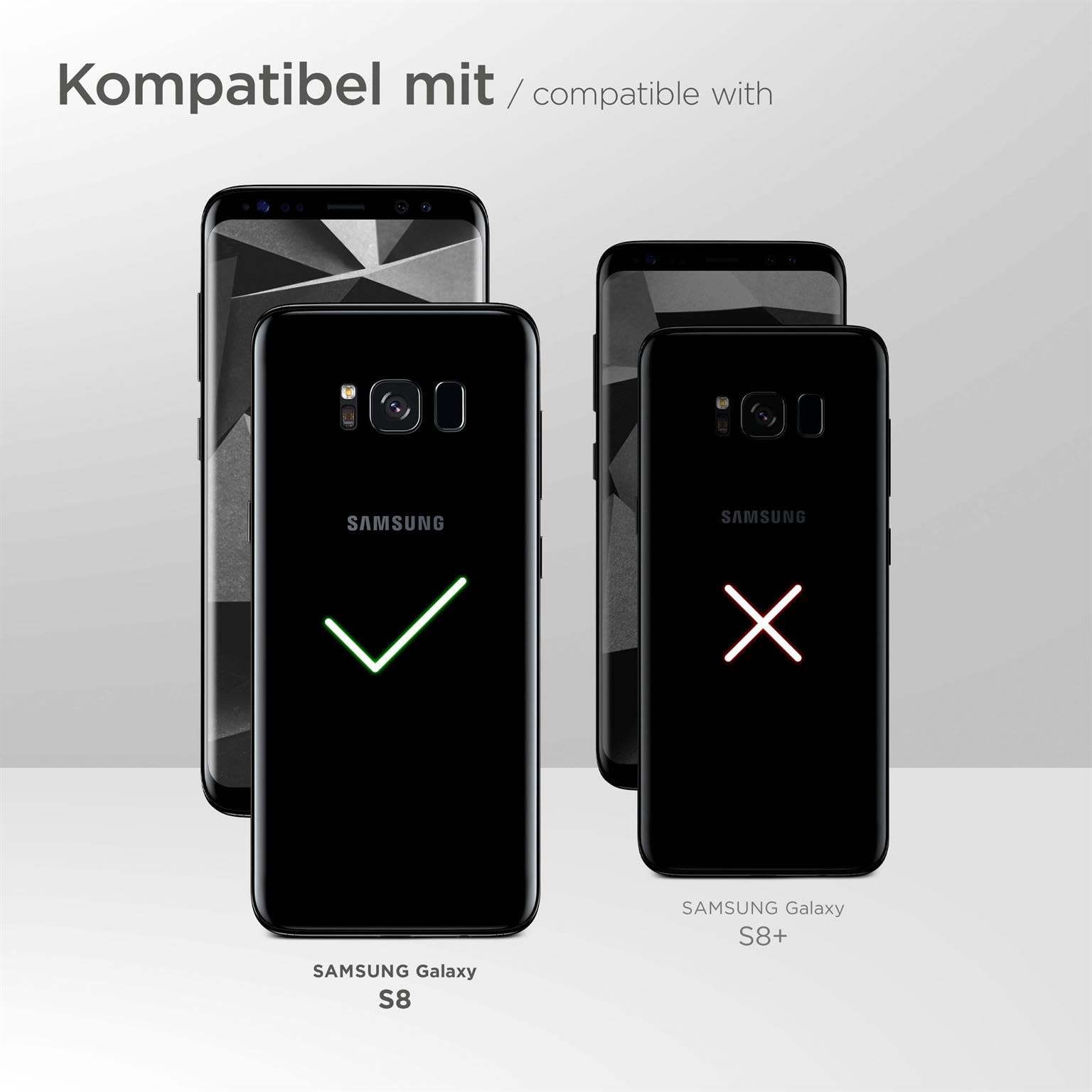 ONEFLOW Liberty Case für Samsung Galaxy S8 Handy Einsteckhülle mit Rückzugfunktion, PU Leder Handytasche, Schutzhülle mit Lasche, Sleeve Etui Hülle zum Einstecken, Schwarz