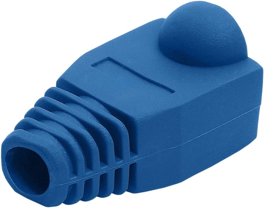 Cmple RJ-45 Strain Relief Boots for CAT5/5E/6 Ethernet LAN Cable Connector Cover Color Blue (Pack of 50) : Electronics