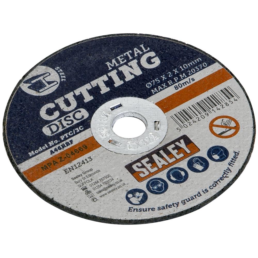 Sealey Multicoloured Ptc/3C Cutting Disc Ø75 X 2Mm 10Mm Bore