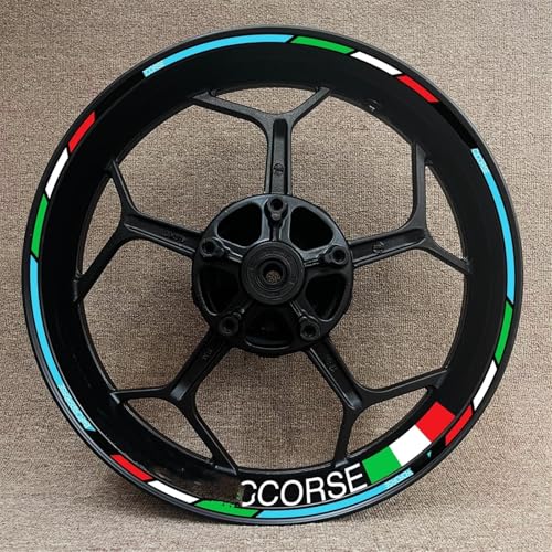 Autocollant Drapeau Tricolore Ducati Haute Résistance pour Roues V4 821
