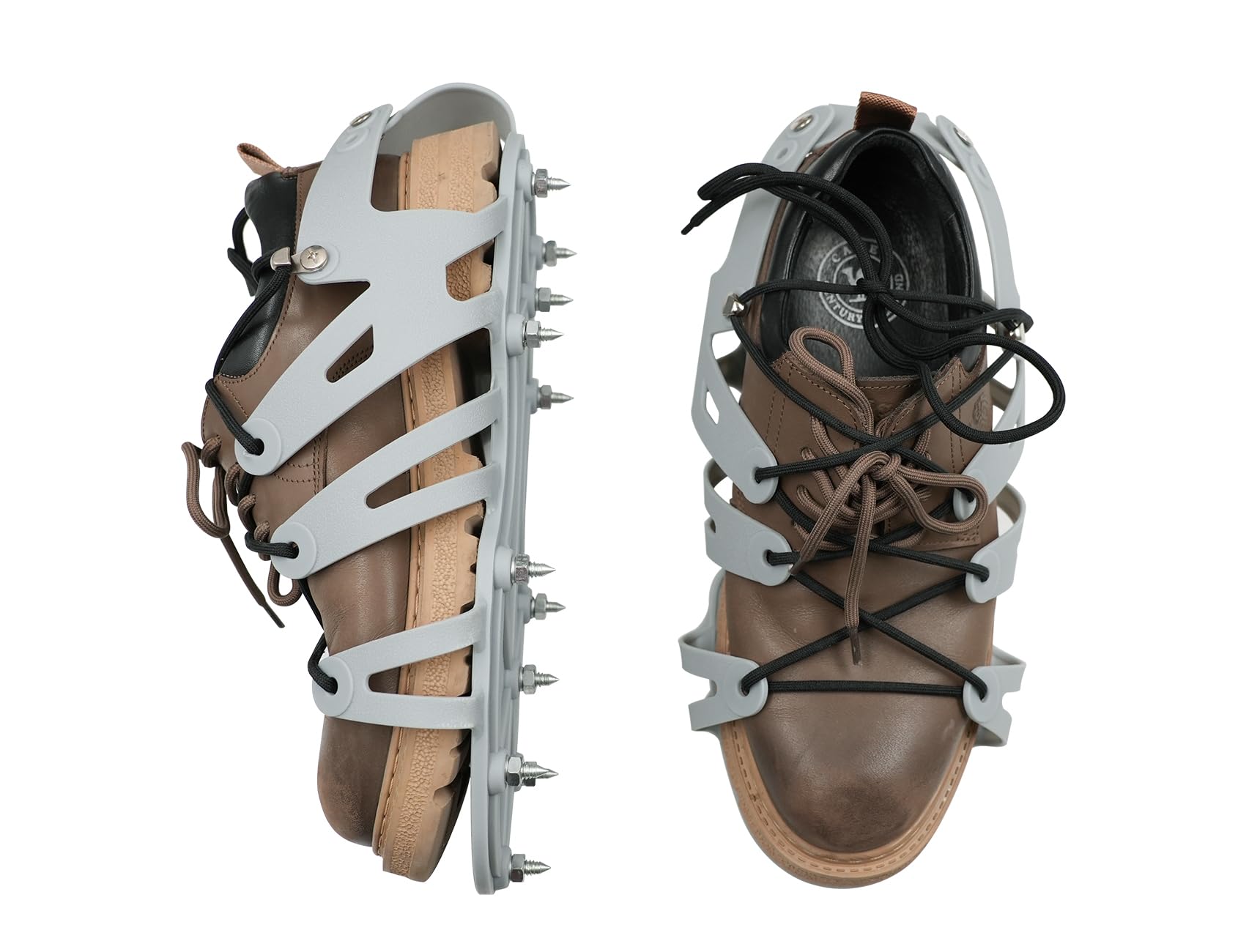 Rollingdog 1 Pair Spiked Shoes-Floor Epoxy Shoes With 1" Short Spikes Perfect For Epoxy Floor,Overlays,Cover Installation