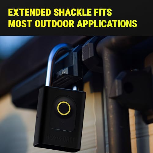 Miniatura 7 de G1 - Candado biométrico inteligente de huellas dactilares, bloqueo de doble bola resistente, impermeable IP67 para almacenamiento al aire libre,