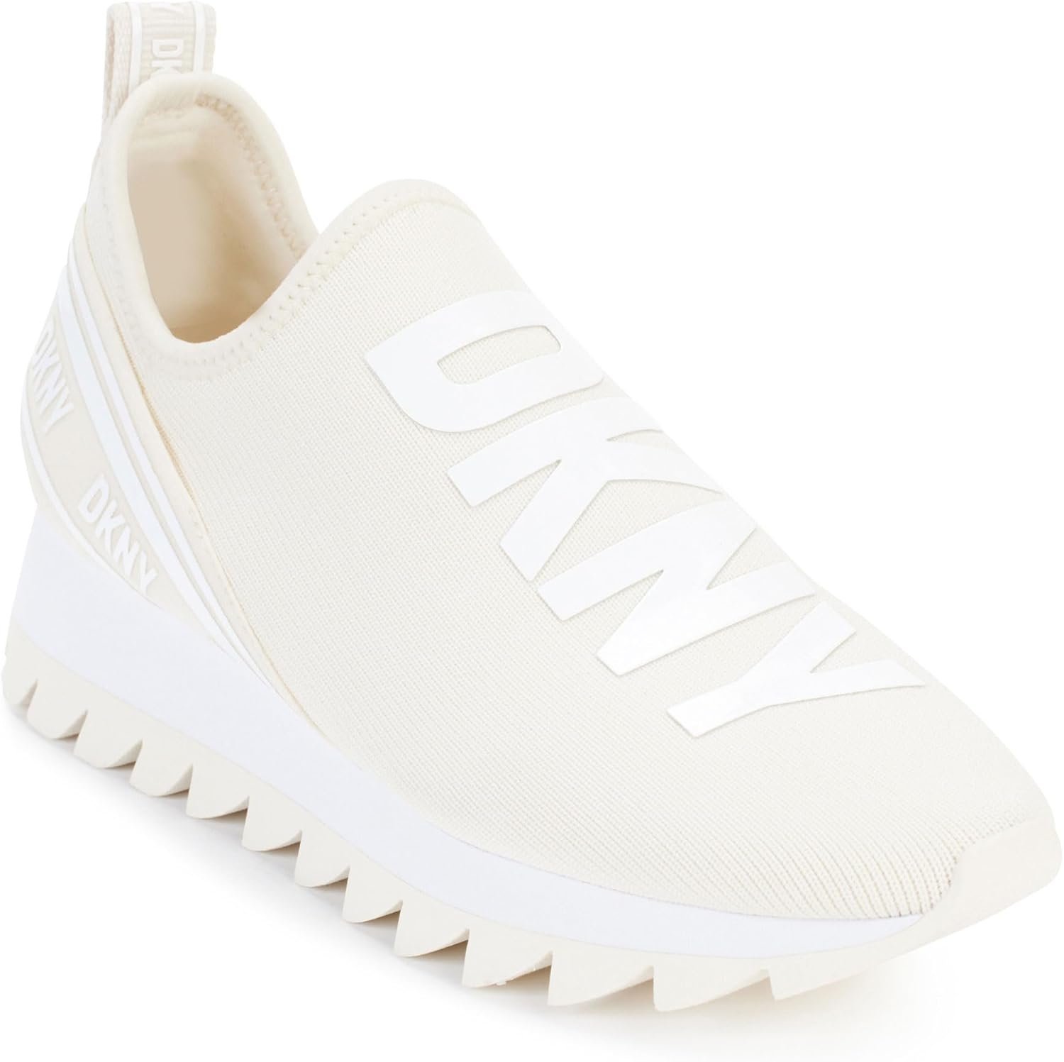 DKNY Womens Abbi Knit Slip on Sneaker with Logo - Image 2