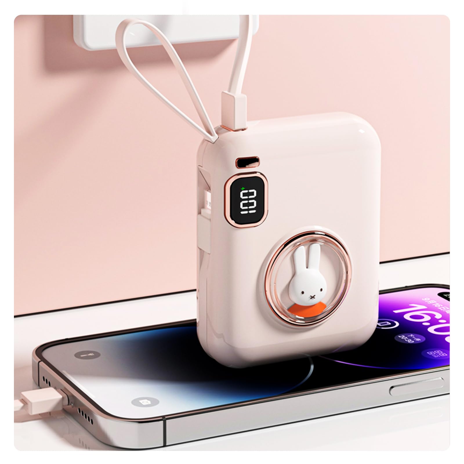 Amazon.com: MIPOW x Miffy 20W Power Bank w/Smart Magic Dual Cables