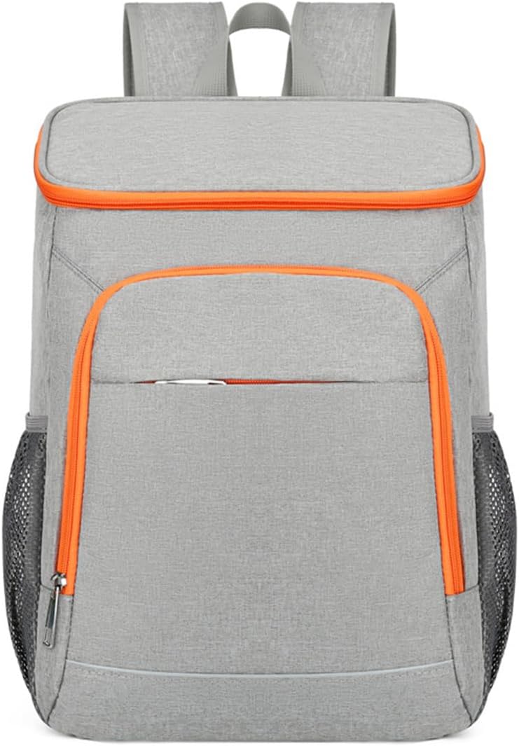 23L Insulated Cooler Backpack Picnic Cool Bag Rucksack Leak-Proof Lunch Bag Daypack Insulated Picnic Backpack, Orange