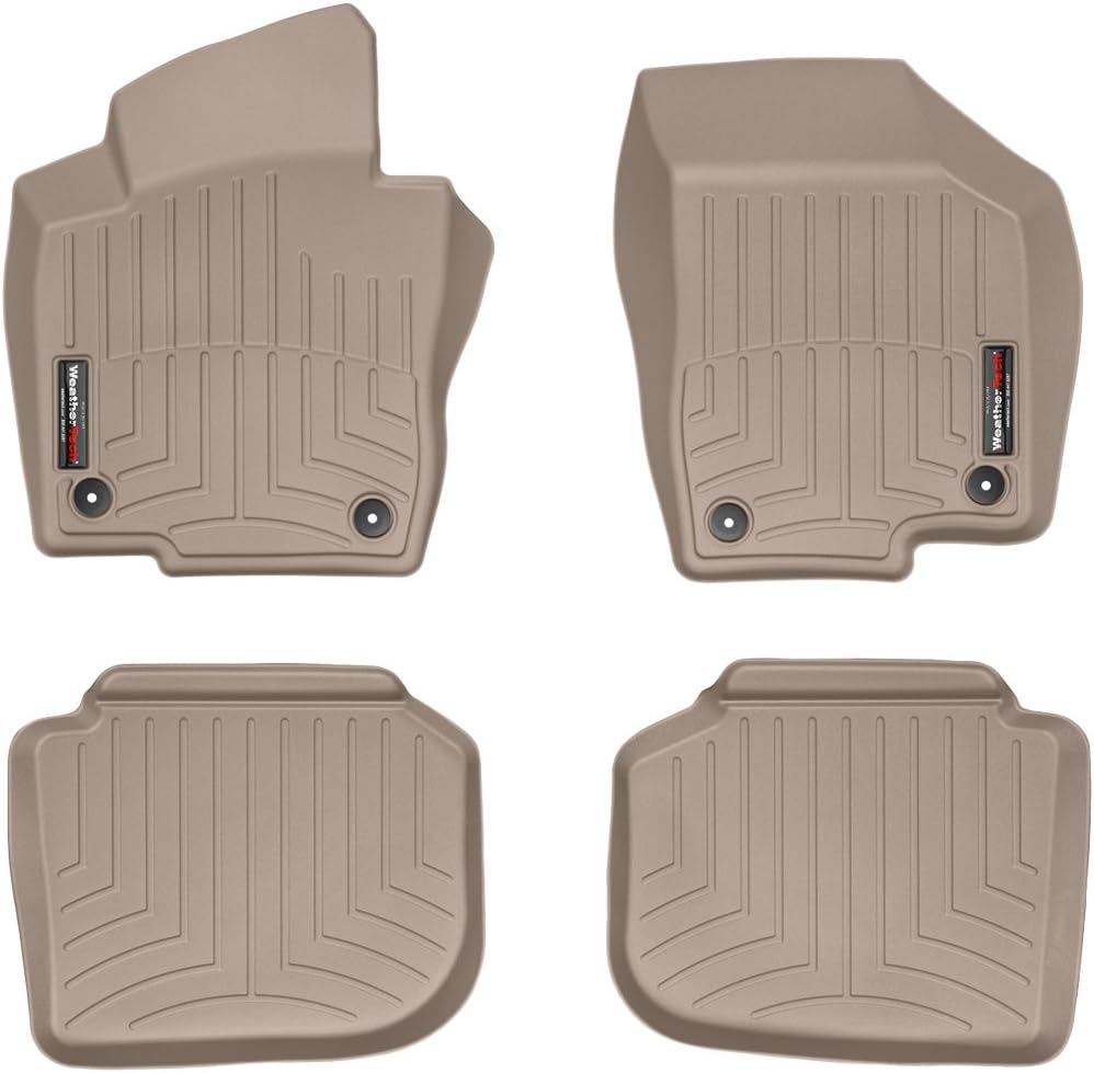 WeatherTech Custom Fit FloorLiners for Ford Super Duty - 1st & 2nd Row (45002-1-3), Tan