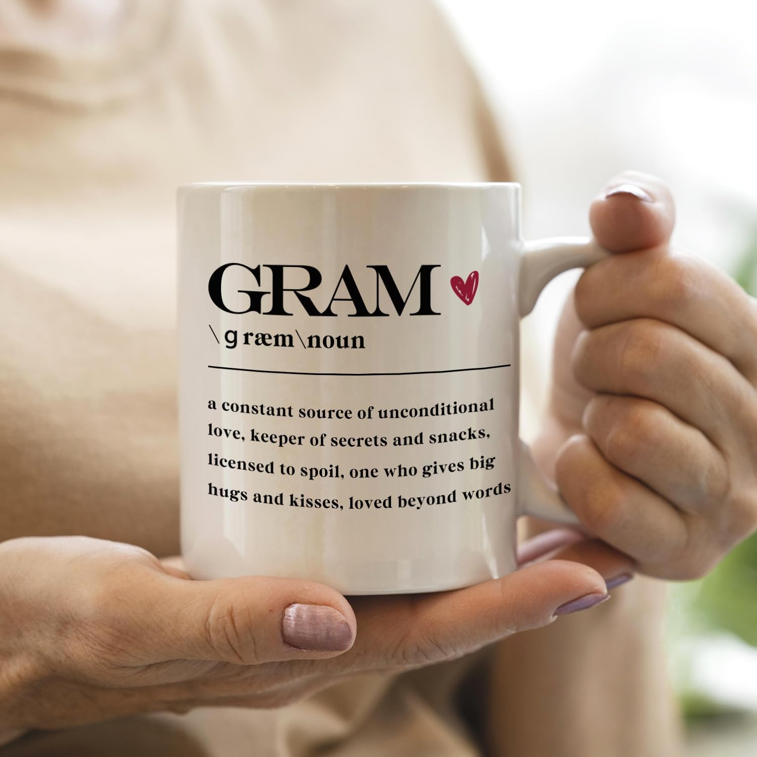 IWXYI Gram Grandma Mug, Grandma Gifts from Grandkids Coffee Mug, Gram Grandmother Gifts for Birthday Christmas, Grandmother Ceramic Coffee Cup 11 oz - Image 3
