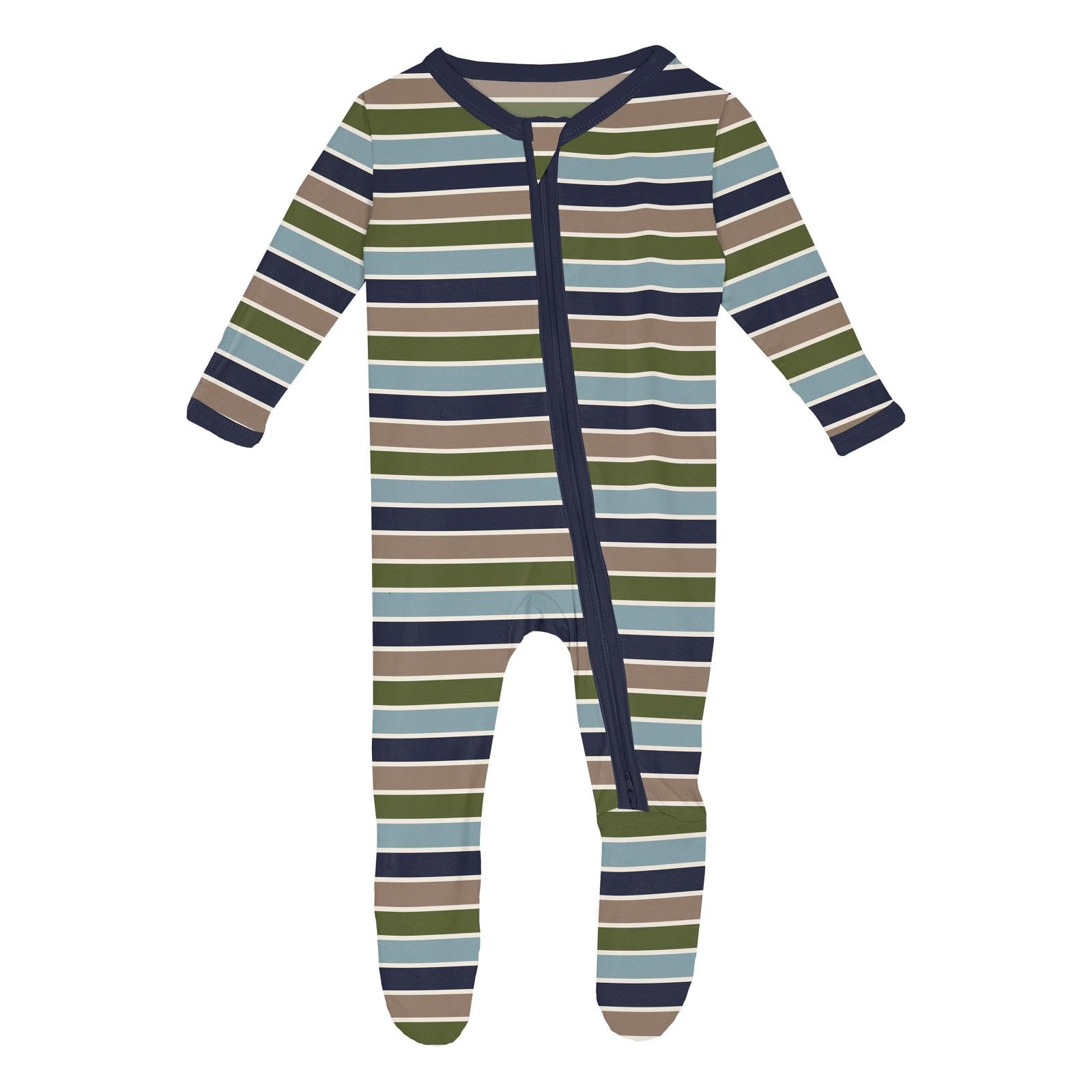 KicKee Baby &amp; Toddler Zipper Footie – Ultra-Soft Viscose from Bamboo Pajamas with Flip Paws &amp; Grips