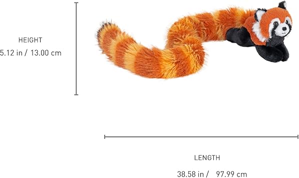 WILD REPUBLIC Tailkins Red Panda, Stuffed Animal, 40 Inches, Plush Toy, Fill is Spun Recycled Water Bottles