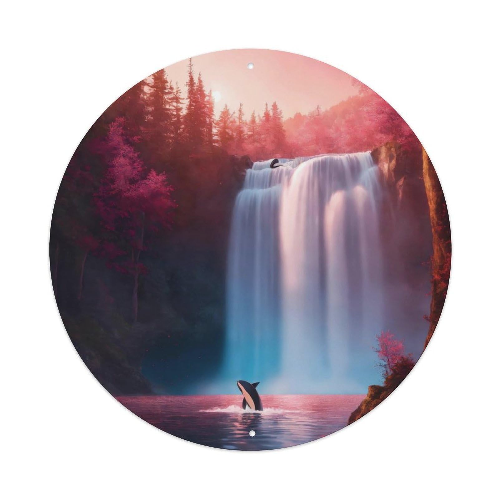 Waterfall Mist Wrapped Dream Falls Fairyland Metal Tin Sign
