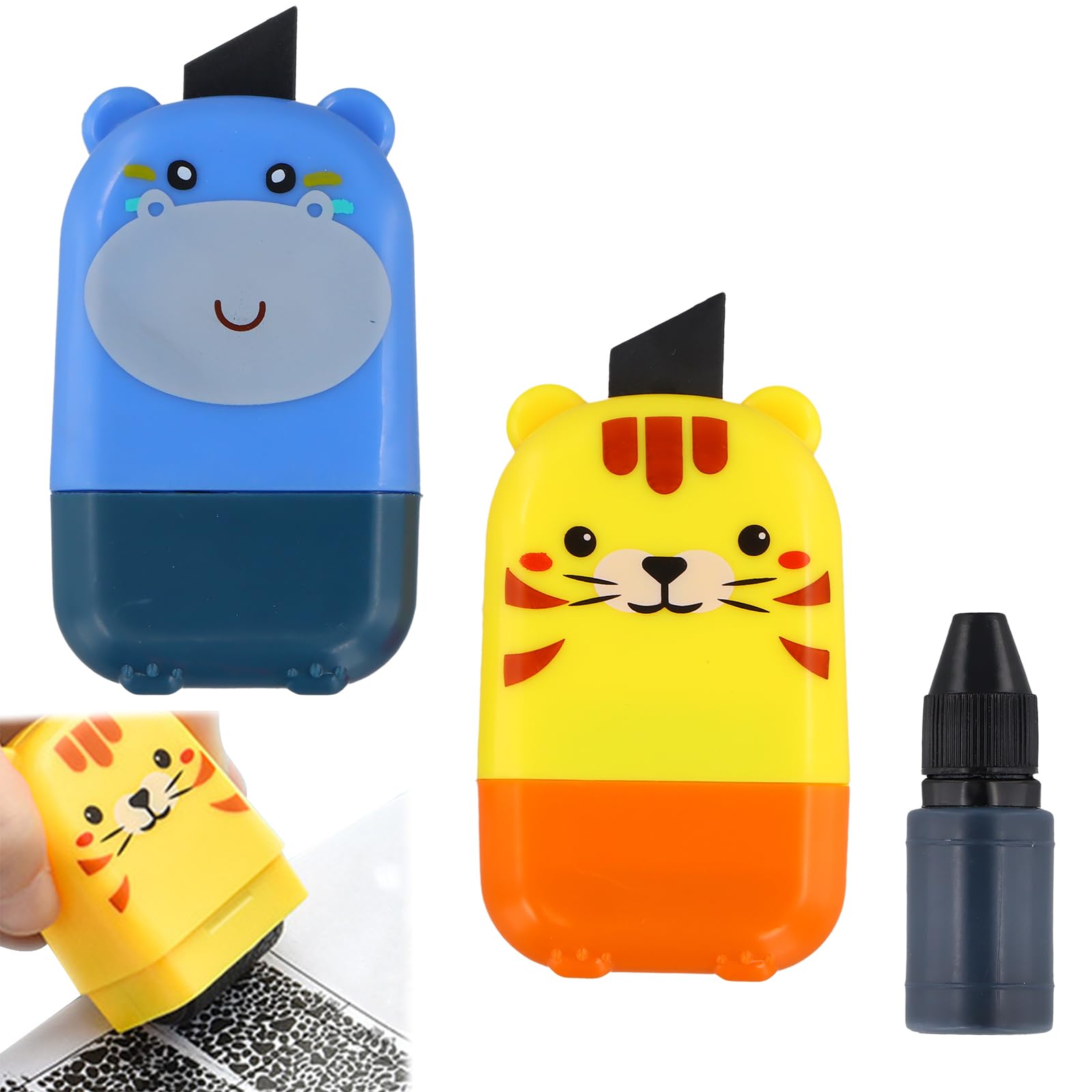Encre De Recharge Noir 10ml X 3 Bouteilles - Pour Tampon Confidentiel Et Tampon Roulant Anti-Vol D'Identité