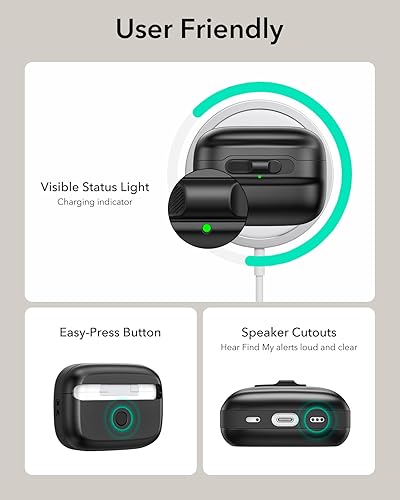 Miniatura 9 de ESR Funda para AirPods Pro (202320222019, 21 generación), compatible con Airpods Pro 2 (cable USB-CLightning), listo para MagSafe, bloqueo de tapa