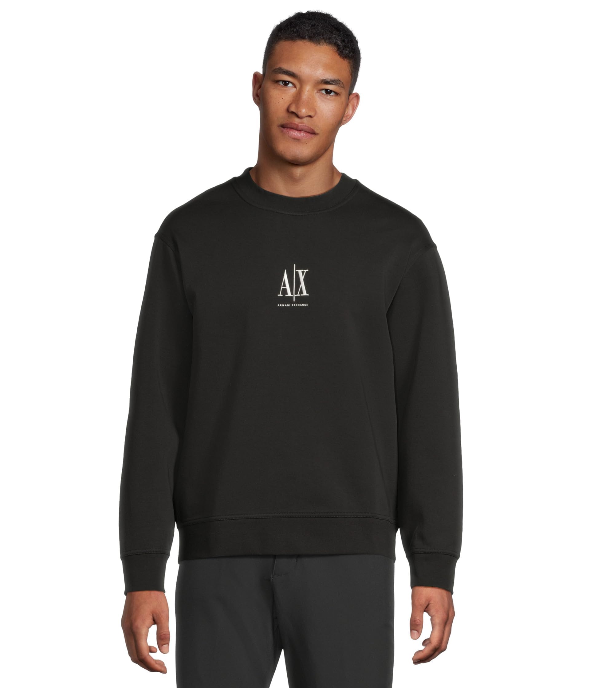 Armani Exchange Icon Project Crew Sweat, Black, Size S, Men