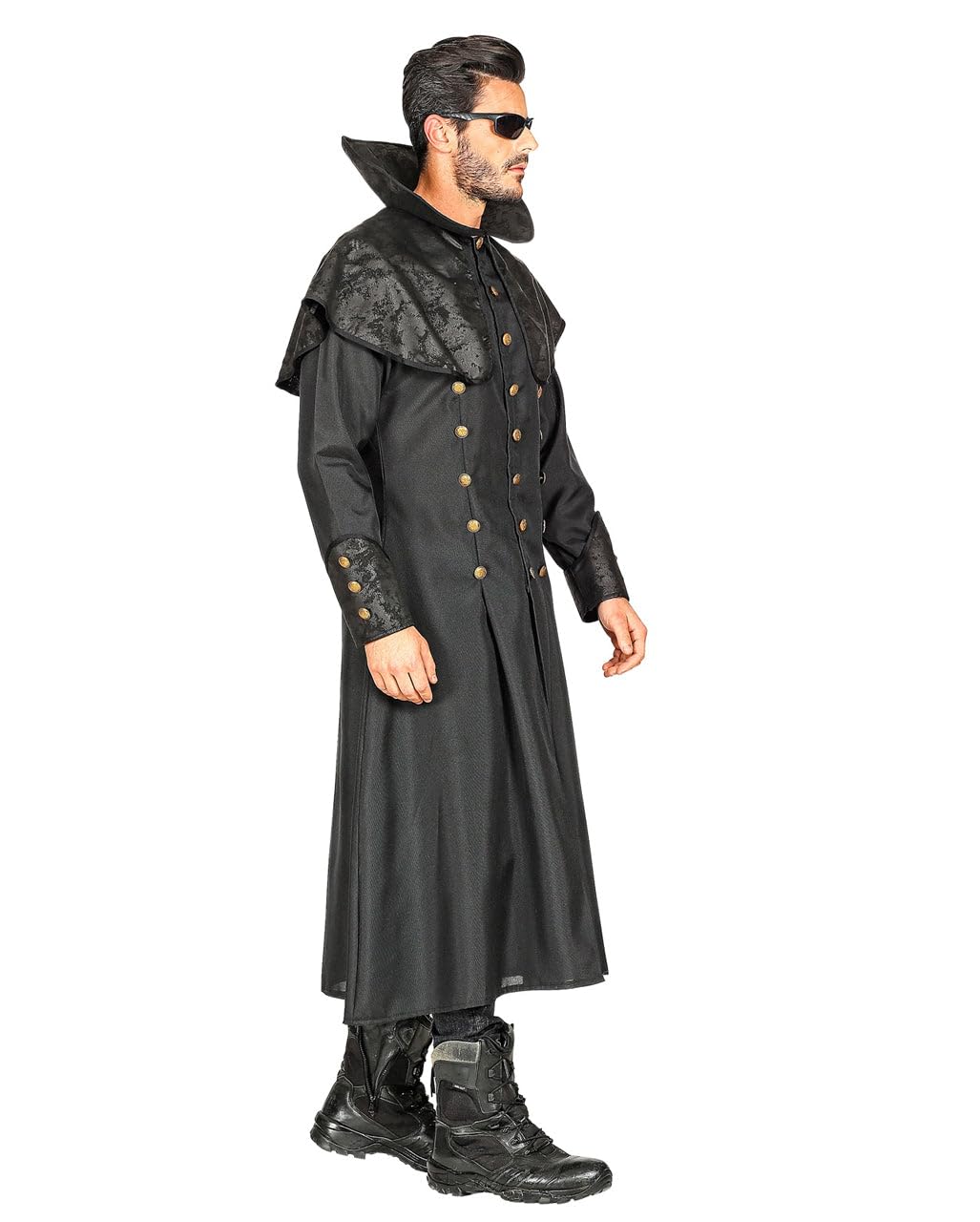 Horror-Shop Totengräber Kostüm Mantel mit Kragen für Herren als Verkleidung für Halloween XL/XXL